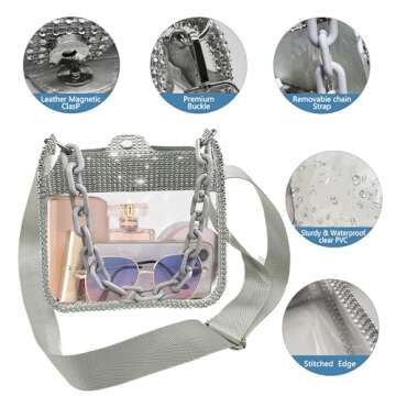 WANLD Clear Bag - Stylish Stadium Approved Crossbody Bag