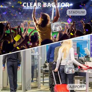 WANLD Clear Bag - Stylish Stadium Approved Crossbody Bag