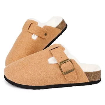 MAIITRIP Women's Wide Orthotics Cork Clogs Slippers with Firm Arch Support