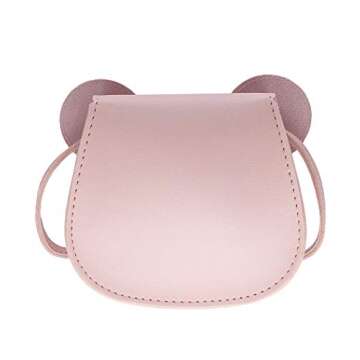 Little Girls Toddlers Mini Crossbody Shoulder Bag Coin Purse with Cute Mouse Ear Bowknot