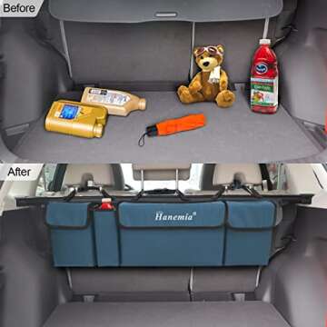 Versatile Car Trunk Organizer with 4 Pockets for Easy Storage