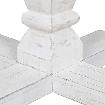 Kate and Laurel Wood Round Pedestal Dining Table