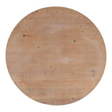 Kate and Laurel Wood Round Pedestal Dining Table