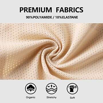 voenxe Nude Women's Seamless Women Underwear Thongs,No Show Ladies Thong,No Line Comfortable Breathable Panties,Invisible Skin Undies Underpants for Female, 5-Pack