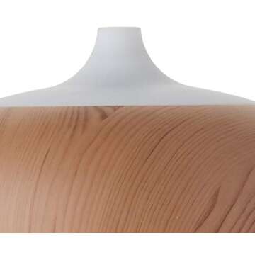 Essential Oil Diffuser, 550ml Wood Grain Multifunctional Ultrasonic Aromatherapy Fragrant Oil Vaporizer Humidifier with Adjustable Mist, 4 Timer Settings, 7 Color LEDs, Waterless Auto Shut-Off