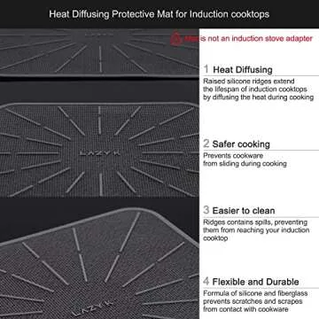 Lazy K Induction Cooktop Mat - Silicone Scratch Protector