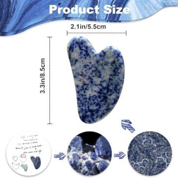 BLHLA Gua Sha Facial Tools for Skin Care Massage Tools Self Care Jade Spa Kit