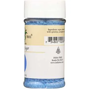 INDIA TREE Blue Decorating Sugar for Vibrant Baking