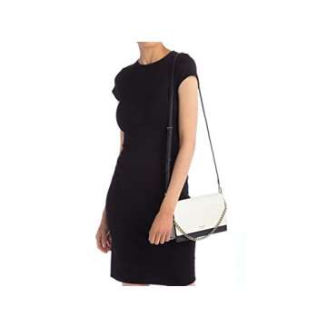 Kate Spade New York Leather Cameron Convertible Crossbody Handbag Clutch, Beechwood, Warm Beige, Black
