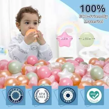STARBOLO 100pcs Non-Toxic Ball Pit Balls for Kids Fun