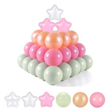 STARBOLO 100pcs Non-Toxic Ball Pit Balls for Kids Fun