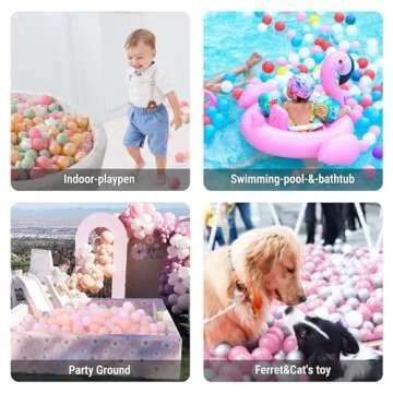 STARBOLO 100pcs Non-Toxic Ball Pit Balls for Kids Fun