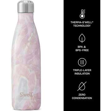 S'well Stainless Steel Insulated Water Bottle - 17 oz