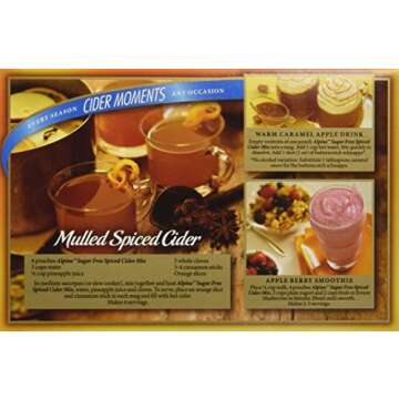 Alpine, Spiced Cider, Sugar Free Apple Flavored Drink Mix, 1.4oz Box (Pack of 3)