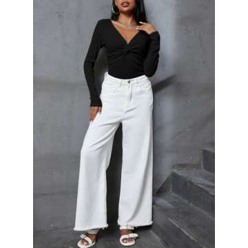 Dokotoo Womens Fall Sweaters Tops Fashion 2024 Outfits Clothes Womens Long Sleeve Tops Tshirts Shirts Fall Sweaters Top V Neck Sexy T Shirts Casual Business Blouses for Women Dressy Casual A Black