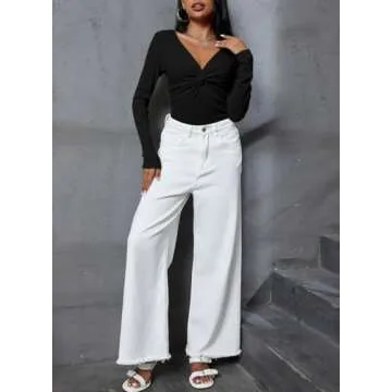 Dokotoo Womens Fall Sweaters Tops Fashion 2024 Outfits Clothes Womens Long Sleeve Tops Tshirts Shirts Fall Sweaters Top V Neck Sexy T Shirts Casual Business Blouses for Women Dressy Casual A Black