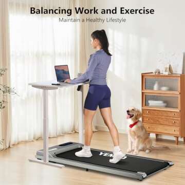 Walking Pad, Walking Pad Treadmill 330 lb Capacity,3 in 1 Portable Under Desk Treadmill for Home and Office with Remote Control, LED Display (C102 Silver Gray)