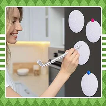 Estune Golf-themed Pens and Sticky Notes Set for Office Fun