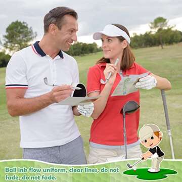 Estune Golf-themed Pens and Sticky Notes Set for Office Fun