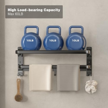 VOLDRA Foldable Towel Rack - Durable & Stylish Bath Storage