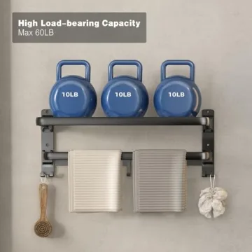 VOLDRA Foldable Towel Rack - Durable & Stylish Bath Storage