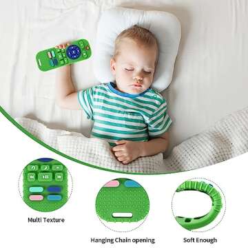 Hooku 2 Pack Silicone Teethers for Babies 0-6 Months, Teething Toys for Babies 6-12 Months, Baby Rem...