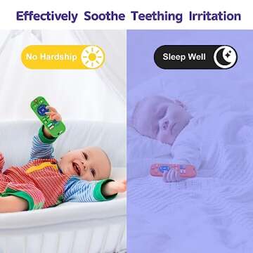 Hooku 2 Pack Silicone Teething Toys for Babies