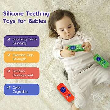 Hooku 2 Pack Silicone Teething Toys for Babies