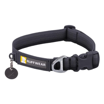 RUFFWEAR Front Range Dog Collar - Stylish & Durable for Dogs, Basalt Gray, 11-14"