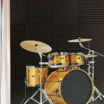 52 Pack Acoustic Studio Foam Panels - Easy Installation