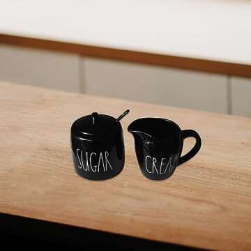 Farmhouse Sugar and Creamer Set - Elegant Ceramic Coffee Accessories