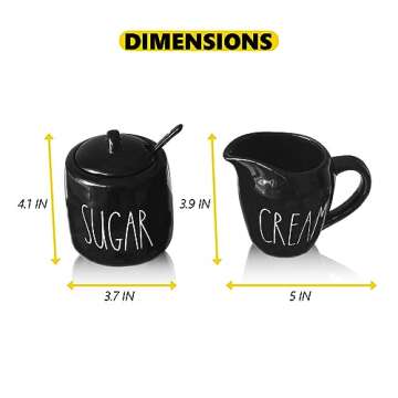 Farmhouse Sugar and Creamer Set for Stylish Coffee Bars