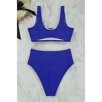 Pink Queen 2 Piece Royal Blue Swimsuit for Women
