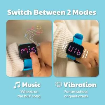 Potty Training Watch for Kids V2 – A Water Resistant Potty Reminder Device for Boys & Girls to Train Your Toddler with Fun/Musical & Vibration Interval Reminder with Potty Training eBook (Sky)