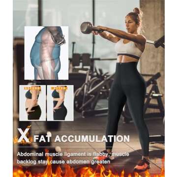 SCARBORO Sauna Sweat Pants for Women High Waist Compression Slimming Weights Thermo Legging Workout Body Shaper Sauna Suit