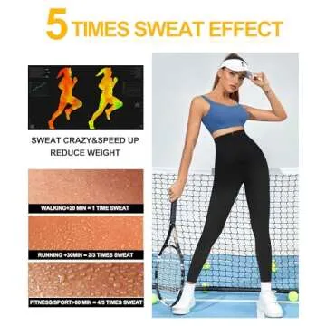 SCARBORO Sauna Sweat Pants for Women High Waist Compression Slimming Weights Thermo Legging Workout Body Shaper Sauna Suit