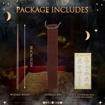 EZVYAO Wizard Wand Magic Witch Sorcerer Wands for Kids Cosplay Party Costume Accessories, Leaf