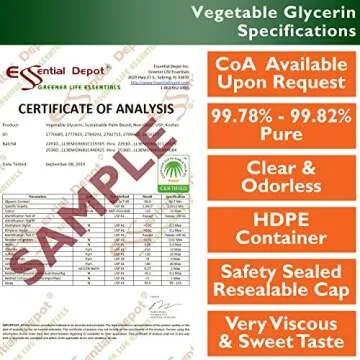Glycerin Vegetable - Pure, Non-GMO & Sustainable - 1 Pint