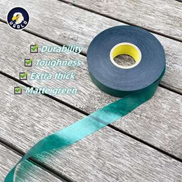 Ugold 8 mil Extra Thick 150 Feet x 1'' Stretch Plant Tie Tape, Garden Tie Tape for Planting and Graf...