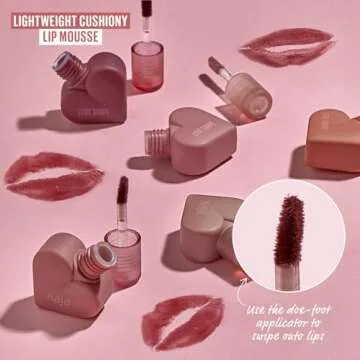 Kaja Lip Mousse - Love Swipe 01 Call Me | with Raspberry Seed Oil and Vitamin E, Buildable, Blendabl...