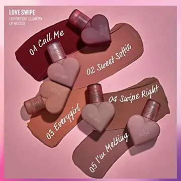 Kaja Lip Mousse - Love Swipe 01 Call Me | with Raspberry Seed Oil and Vitamin E, Buildable, Blendable, Moisturizing, Velvet Finish, Weightless Texture, Deep Shades, Vivid Color, Long Lasting, 0.22 Oz