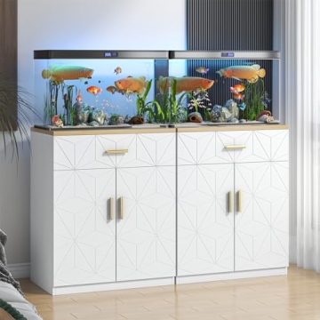 Saudism 20 Gallon Fish Tank Stand with Charging Station