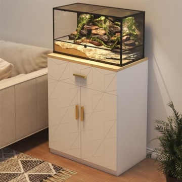 Saudism 20 Gallon Fish Tank Stand with Charging Station