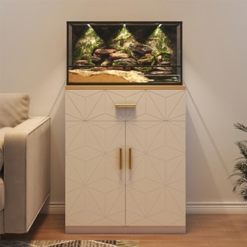 Saudism 20 Gallon Fish Tank Stand with Charging Station