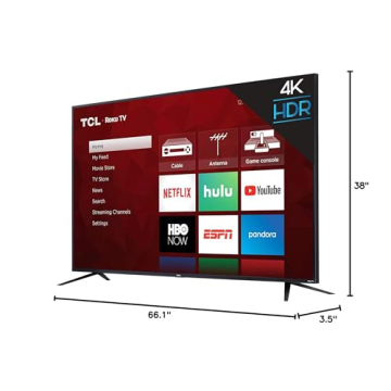 TCL 75S425 75 Inch 4K UHD HDR Smart Roku TV (2019)