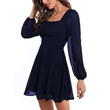 Stylish LYANER Square Neck Mini Dress for Women