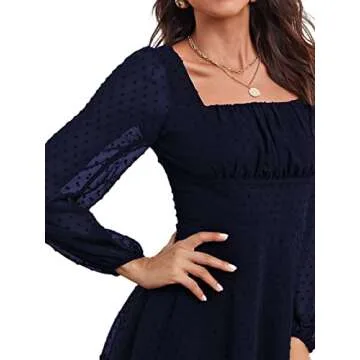 Stylish LYANER Square Neck Mini Dress for Women