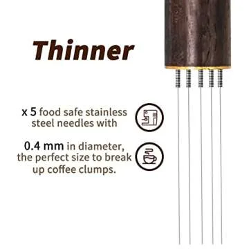 Zolunu Espresso Coffee Stirrer with 5 Needles and Stand