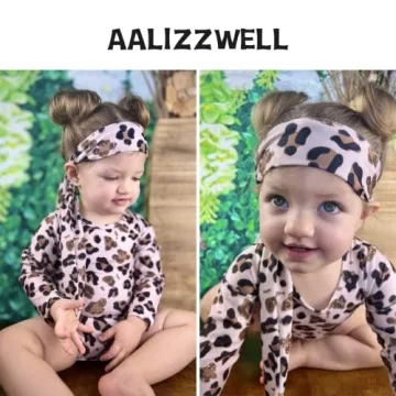 Adorable Infant Girls One Piece Leopard Swimsuit for Summer