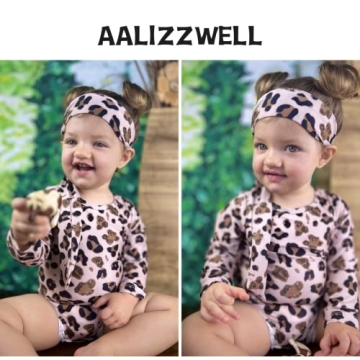 Adorable Infant Girls One Piece Leopard Swimsuit for Summer
